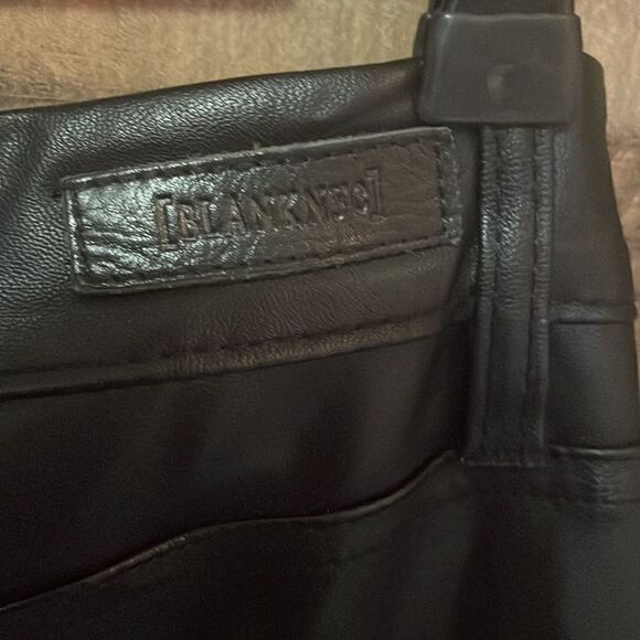 BlankNYC Wake Up Call Liberated Black Vegan Faux Leather Lace Front Skinny Pants - Picture 15 of 15